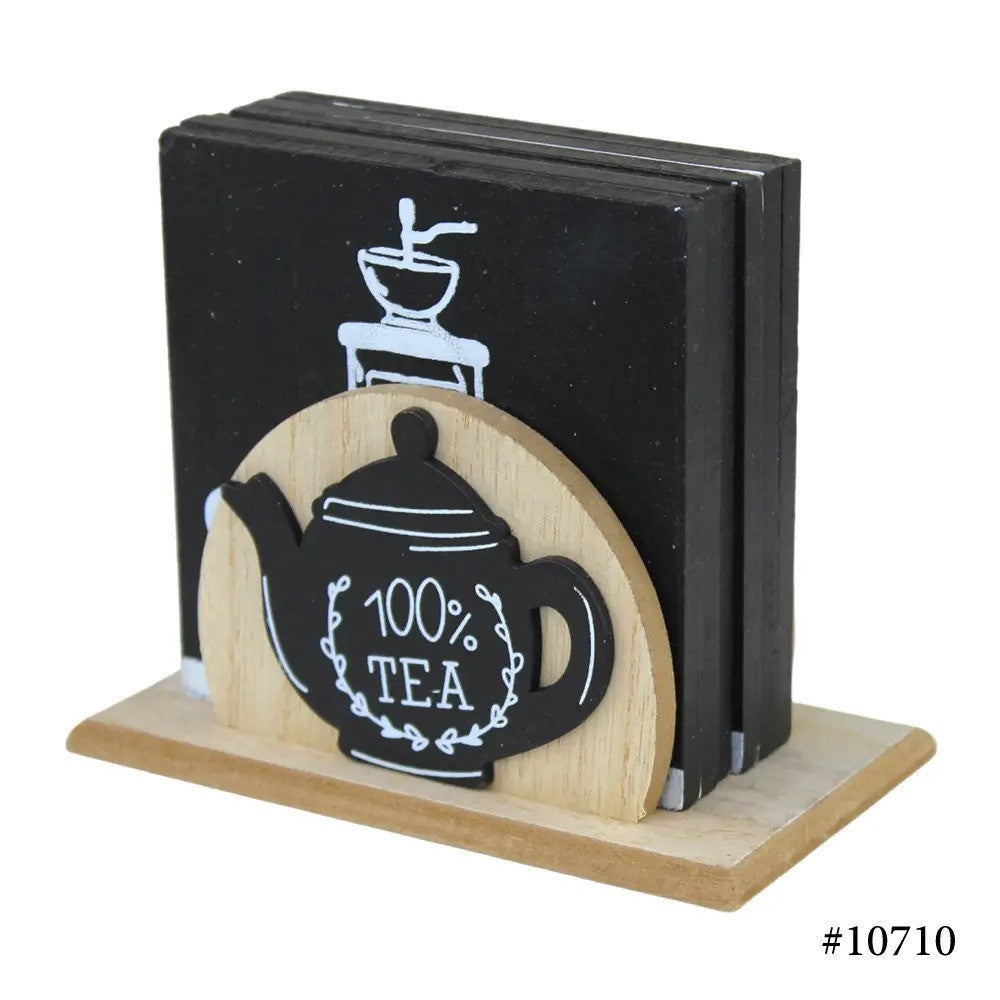 Mobileleb Kitchen & Dining Black / Brand New Vintage Home Wooden Coasters, Sous-verre - 10710