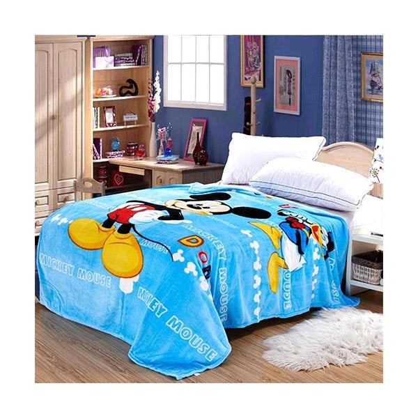 Mobileleb Linens & Bedding Blue / Brand New Mickey Blanket Fleece 130×200 Cm - 97384-Mickey