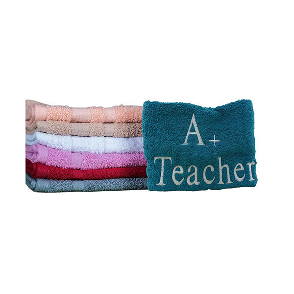 Mobileleb Linens & Bedding Teachers Day Cotton Embroidered Towel 40x60cm - TD-T2