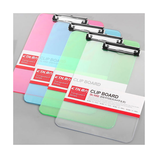 Mobileleb Office Instruments Clipboard Exam Board Pad Size A4 with Scal Mark (Transparent) - 10755