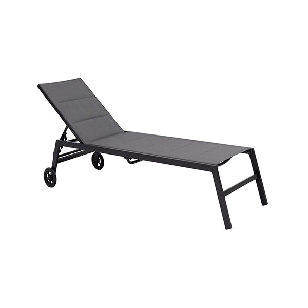 Mobileleb Outdoor Furniture Black / Brand New Outdoor Metal Padded Chaise Lounge - 2023-cd2