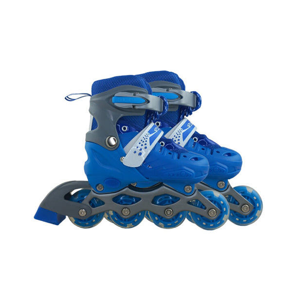 Mobileleb Outdoor Recreation Blue / Brand New Adult & Kids Adjustable Roller Skates With Safety Kits 572AT - Size Medium