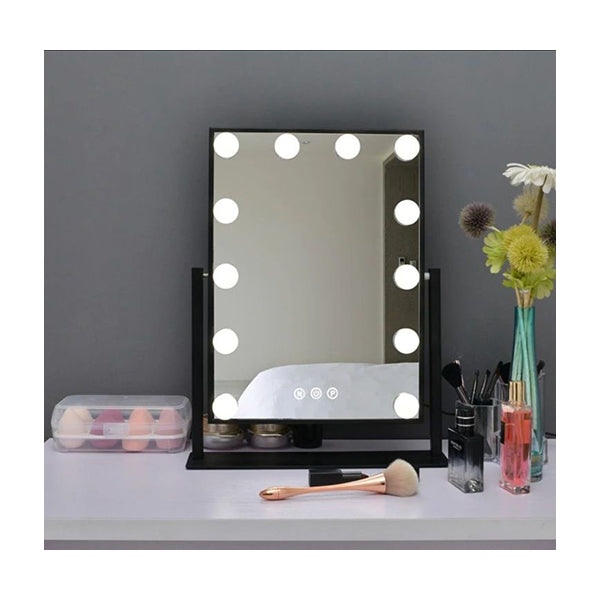 Mobileleb Personal Care Black / Brand New Makeup Mirror with Light, 36*48 Cm