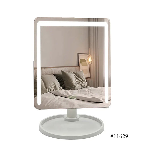 Mobileleb Personal Care Grey / Brand New Rotating Illuminated Mirror with LED Lights - 11629