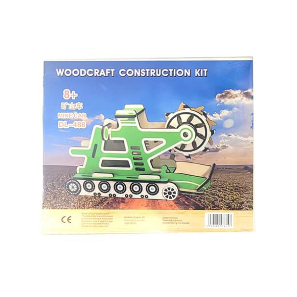 Mobileleb Puzzles Brand New 3D Wooden Puzzle, High-quality Puzzle, Suitable for Girls and Boys - Mine Car - 15725-MC
