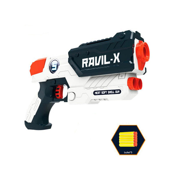 Mobileleb White / Brand New Ravil X Soft Gun Toy - 98037