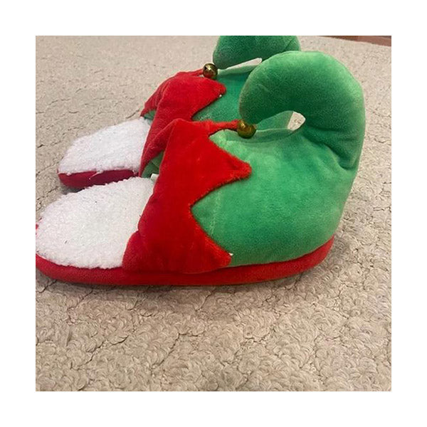 Christmas elf slippers with bells hot sale