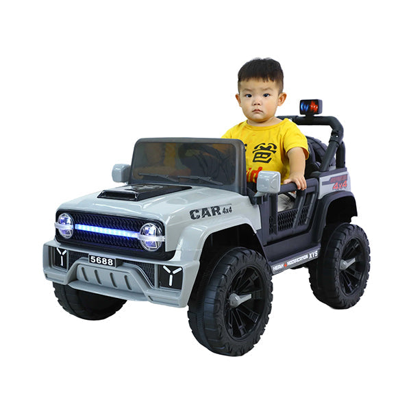 Mobileleb Toys Grey / Brand New Kids Ride On 12V Rocky Road Open Jeep for Terrain Driving with Remote Control - XYZ-5688