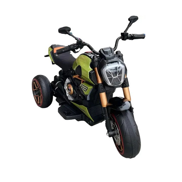 Mobileleb Toys Green / Brand New Kids Ride on Motorcycle, Head Light, Music - BBF-1260