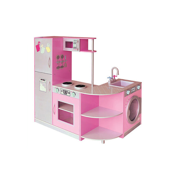 Mobileleb Toys Pink / Brand New Pink Wooden Pretend XLarge Kitchen for Kids - 96716