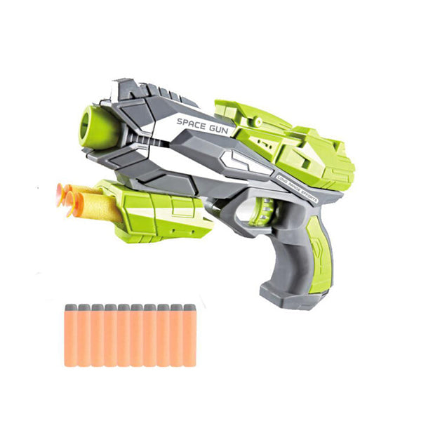 Mobileleb Toys Green / Brand New Soft Space Gun Bundle With 5 PCs Bullets - 96548
