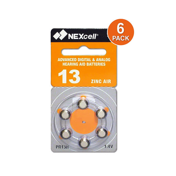 Nexcell Electronics Accessories Silver / Brand New Nexcell Hearing Aid Battery 1.45 Volt Pack of 6 - A13 - B27