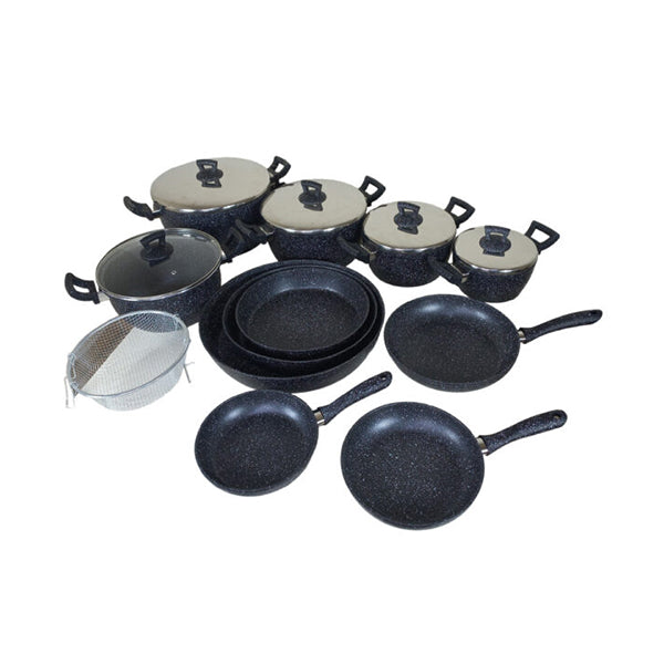 Granitestone Nonstick Pots and Pans Set Cookware Set Knife Set 17Pcs Black  