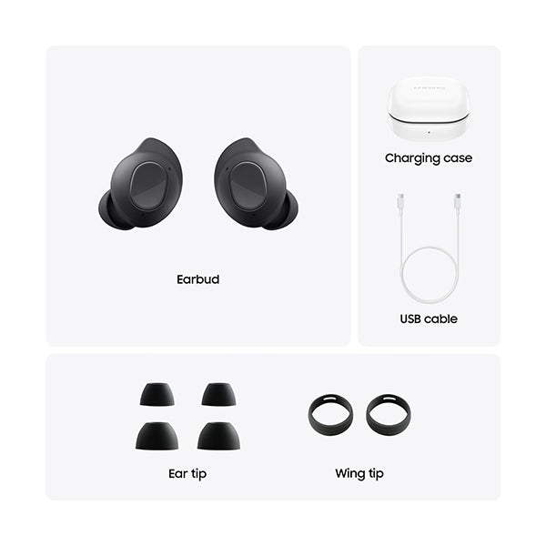 Samsung Galaxy Buds FE Comfort and Secure Fit Wing Tip Design ANC Support Ecosystem Connectivity True Wireless Bluetooth Earbuds Powerful 1 Way