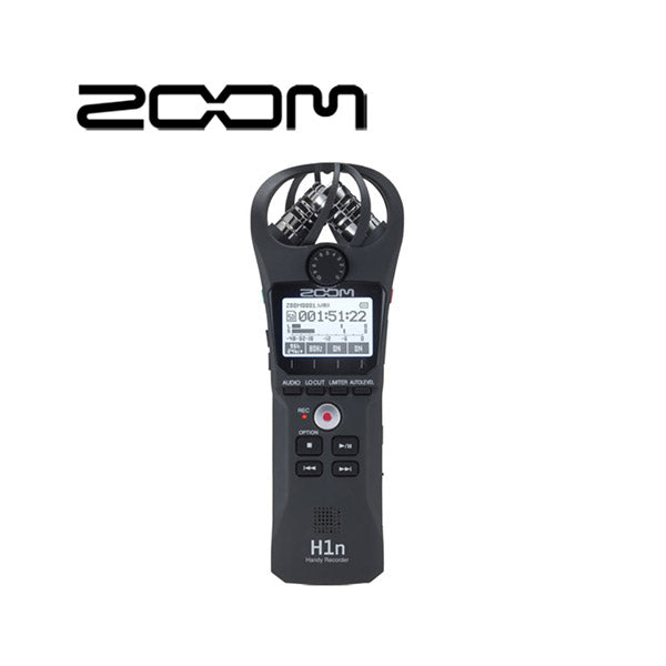 Zoom Audio Black / Brand New Zoom, H1n 2-Input / 2-Track Portable Handy Recorder with Onboard X/Y Microphone