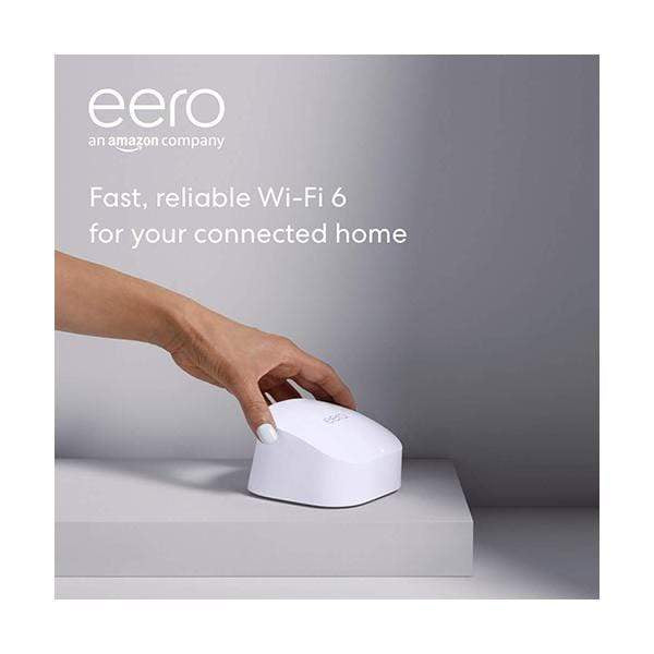Amazon Smart Speakers Introducing Amazon eero 6 dual-band mesh Wi-Fi 6 router, with built-in Zigbee smart home hub