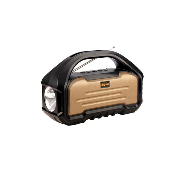 HAY-POWER Audio Beige / Brand New Hay-power Rechargeable Bluetooth Speaker with LED Torch/Mobile Phone Bracket - SY-948