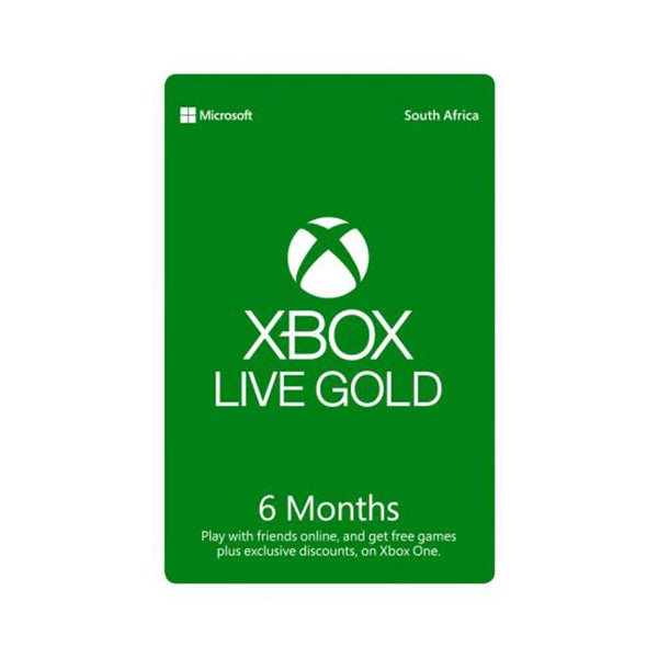 Microsoft XBOX Live Cards XBOX Live Gold Membership Microsoft XBOX Live Gold R17 6 months ESD ZA