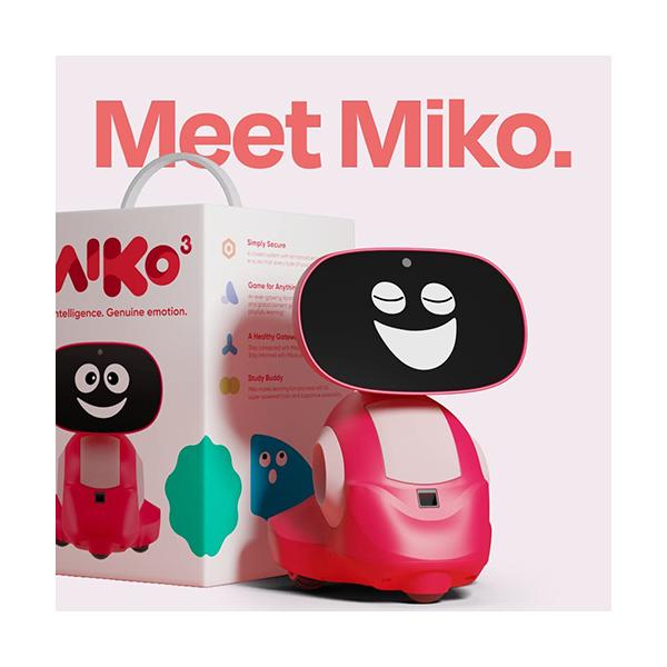 Miko My Companion Smart Robots Red / Brand New / 1 Year Miko 3 - Part of Disney Accelerator 2021: AI-Powered Smart Robot for Kids | STEM Learning & Educational Robot | Interactive Robot with Coding apps + Unlimited Games + programmable