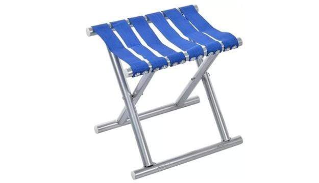Tied Ribbons Blue Folding Stool - Seat Height 40 cm