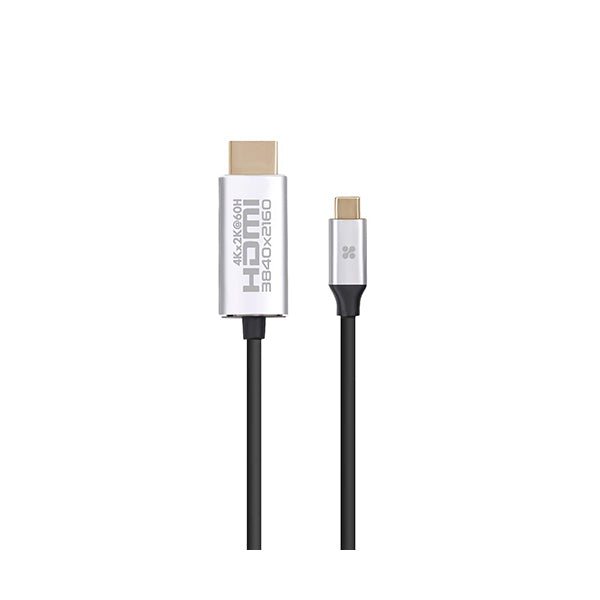 Promate Cables Brand New / 1 Year / Grey Promate, HDLINK-60H USB-C to HDMI Cable, Premium USB Type-C to 4K 60Hz HDMI Cable Adapter (Thunderbolt 3 Compatible) with UHD Support and 1.8m Cable