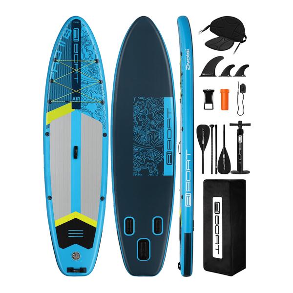 Aiboat Outdoor Recreation Sea Blue Aiboat Brand 11'6"x35"x6" Inflatable Paddle Board 450lb Capacity with Seat Premium Stable Inflatable Paddle Board Touring My boat Kayak Sup Board Fishing