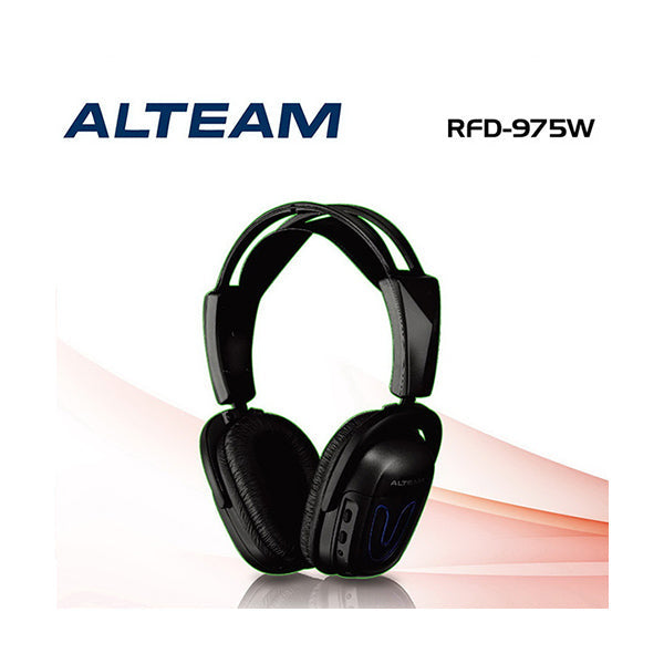 ALTEAM Audio Black / Brand New Wireless Headphones with Receiver Great for TV, Online Chatting, and Radio - RFD975