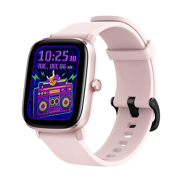 Amazfit Flamingo Pink / Brand New / 1 Year Amazfit GTS 2 Smartwatch with 1.65" AMOLED Display, Built-In GPS, 3GB Music Storage, 7-Day Battery Life, Bluetooth Phone Calls, 90 Sports Modes, Health Tracking, Water Resistant + Official Warranty