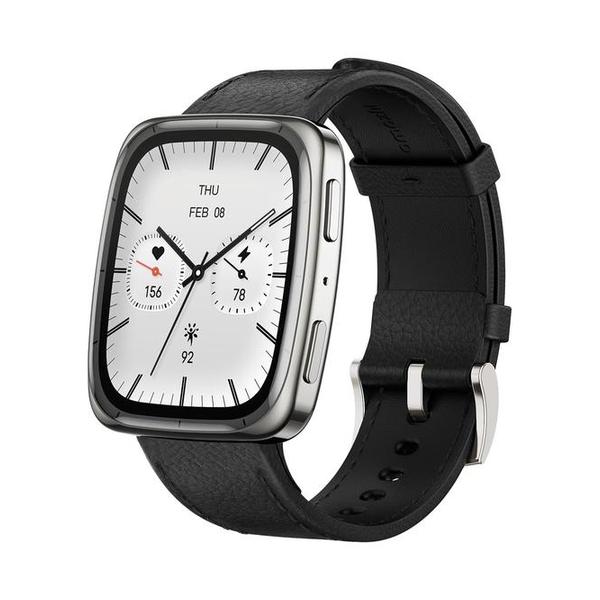 Amazfit Jewelry Black / Brand New Amazfit Active 2 Premium Smart Watch Fitness Tracker (Square) for Android & iPhone, 10 Day Battery, Water Resistant, GPS Maps, Heart & Sleep Monitor, HYROX Mode, Sapphire Glass, Leather