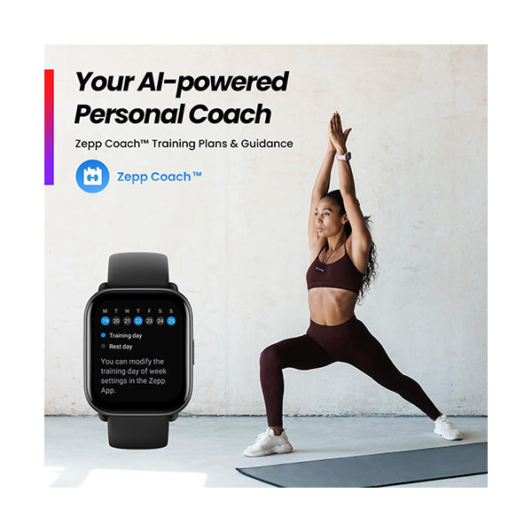 Amazfit Active Smart Watch with AI Fitness Exercise Coach GPS Bluetooth Calling Music 14 Day Battery 1.75
