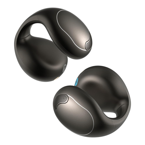Anker Audio Dark Gray Soundcore C40i by Anker, Open-Ear Earbuds, Clip-On Headphones, Flexible Joint Design, Button Controls, Lightweight Comfort, Stable Fit with Attachable Ear Grips, Expansive Drivers for Clear Sound