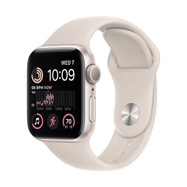 Apple Jewelry Starlight / Brand New / 1 Year Apple Watch SE 2nd Gen, 2024 GPS 40mm, Fitness and Sleep Tracker, Crash Detection, Heart Rate Monitor, Retina Display