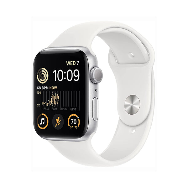 Apple Jewelry Alps Snowy Silver / Brand New / 1 Year Apple Watch SE 2nd Gen, Latest 2023 GPS 44mm, Fitness and Sleep Tracker, Crash Detection, Heart Rate Monitor, Retina Display