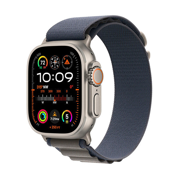 Apple Smartwatch, Smart Band & Activity Trackers Blue Alpine Loop / Brand New / 1 Year Apple Watch Ultra 2 [GPS + Cellular 49mm] Smartwatch, Fitness Tracker, Precision GPS, Action Button, Extra-Long Battery Life