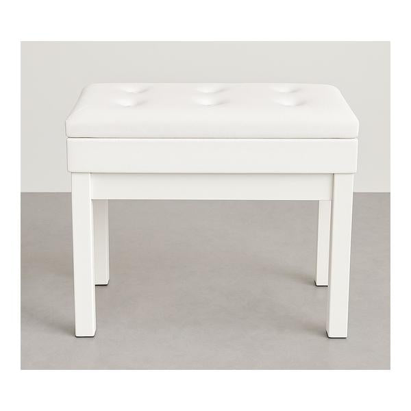 ARA Hobbies & Creative Arts Ara Wooded Adjustable Piano Bench Chair, White – M464-WH