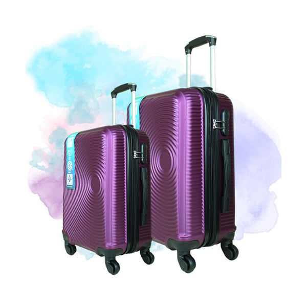 AtoZ Handbags & Wallets & Cases Wine / Brand New AtoZ Traveler, Luggage Set of 2 #862 Double Zipper - LUG862-2