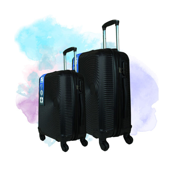AtoZ Handbags & Wallets & Cases Black / Brand New AtoZ Traveler, Luggage Set of 2 #862 Double Zipper - LUG862-2