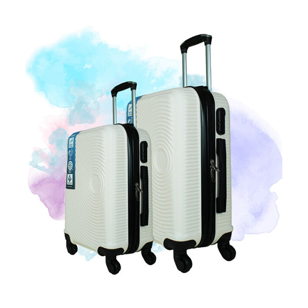 AtoZ Handbags & Wallets & Cases Beige / Brand New AtoZ Traveler, Luggage Set of 2 #862 Double Zipper - LUG862-2