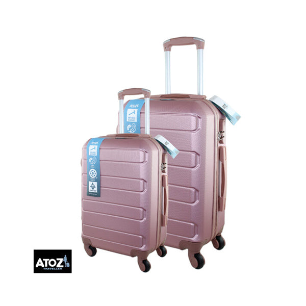 AtoZ Handbags & Wallets & Cases Rose Gold / Brand New AtoZ Traveler, Luggage Set of 2 #869 With Matching Color Accessories