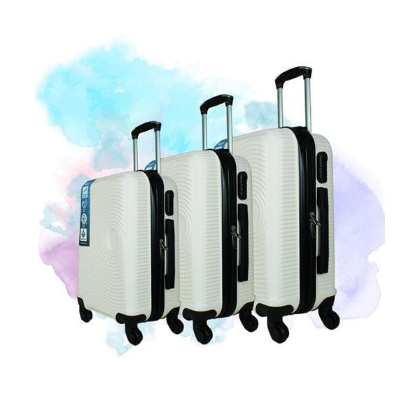 AtoZ Handbags & Wallets & Cases Beige / Brand New AtoZ Traveler, Luggage Set of 3 #862 Double Zipper - LUG862-3