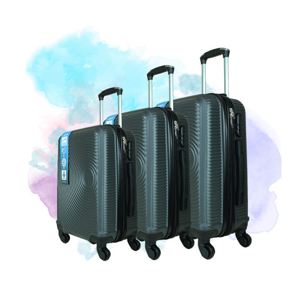 AtoZ Handbags & Wallets & Cases Grey / Brand New AtoZ Traveler, Luggage Set of 3 #862 Double Zipper - LUG862-3