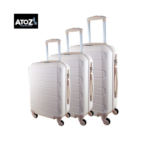 AtoZ Handbags & Wallets & Cases Beige / Brand New AtoZ Traveler, Luggage Set of 3 #869 With Matching Color Accessories