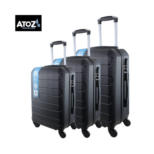 AtoZ Handbags & Wallets & Cases Black / Brand New AtoZ Traveler, Luggage Set of 3 #869 With Matching Color Accessories