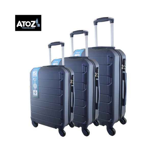 AtoZ Handbags & Wallets & Cases Navy / Brand New AtoZ Traveler, Luggage Set of 3 #869 With Matching Color Accessories