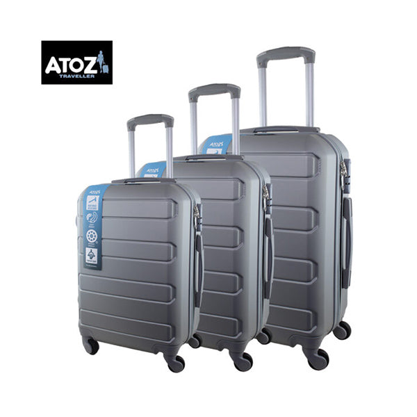 AtoZ Handbags & Wallets & Cases Silver / Brand New AtoZ Traveler, Luggage Set of 3 #869 With Matching Color Accessories