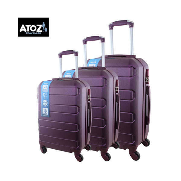 AtoZ Handbags & Wallets & Cases Wine / Brand New AtoZ Traveler, Luggage Set of 3 #869 With Matching Color Accessories