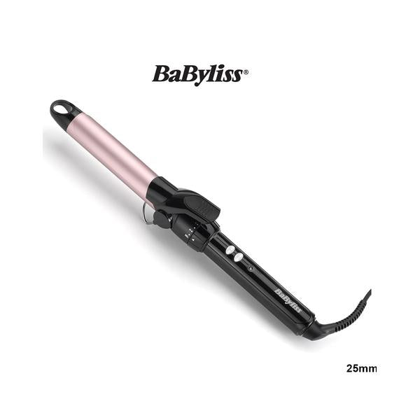 Babyliss Personal Care BaByliss C325E Curling Tong 25mm, Curler, Wide Silky Curls, Satin Touch for Ultra-Smooth and Shiny Hair, 10 Temperature Levels [110-180℃], Ionic Technology Included