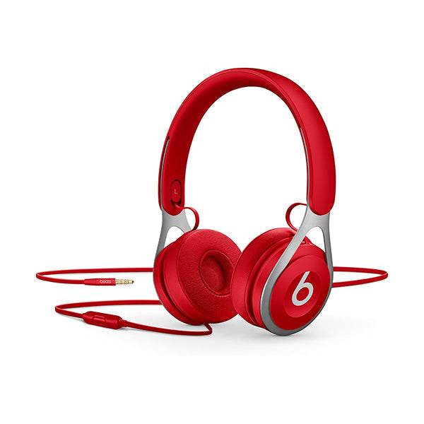 Beats Audio Red / Brand New Beats EP Wired On-Ear Headphones - Battery Free for Unlimited Listening, Built-in Mic and Controls