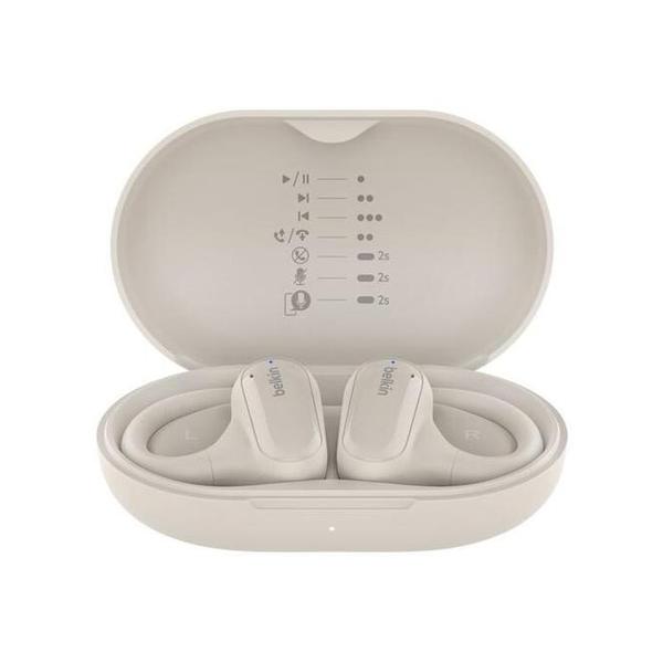 Belkin Audio Sand / Brand New Belkin, AUC013CTSA/BK SoundForm ClearFit Open-Ear Wireless Earbuds