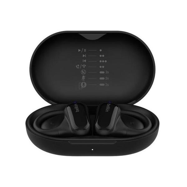 Belkin Audio Black / Brand New Belkin, AUC013CTSA/BK SoundForm ClearFit Open-Ear Wireless Earbuds